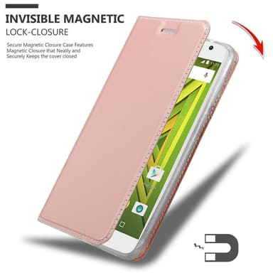 Motorola MOTO X PLAY lommebokdeksel etui (rosa)