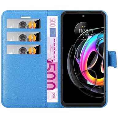 Motorola EDGE 20 LITE / FUSION Deksel Etui Case (blå)