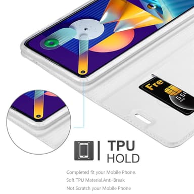 Samsung Galaxy A11 / M11 lommebokdeksel etui (sølv)