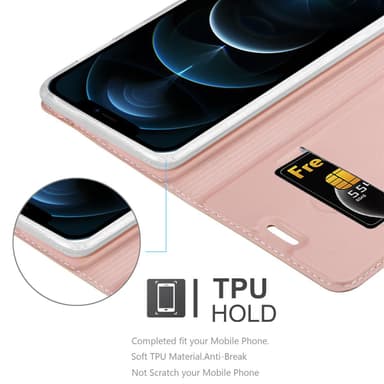 iPhone 12 / 12 PRO lommebokdeksel etui (rosa)