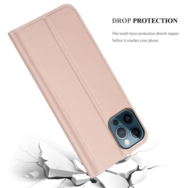iPhone 12 / 12 PRO lommebokdeksel etui (rosa)