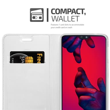 Huawei P20 PRO / P20 PLUS lommebokdeksel etui (sølv)