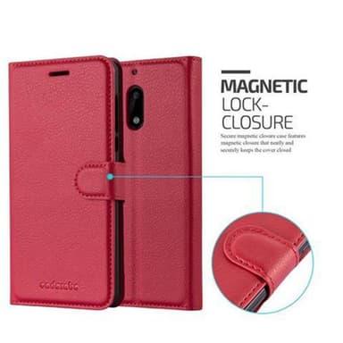 Nokia 6 2017 Deksel Etui Case (rød)