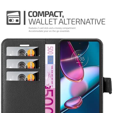 Motorola EDGE+ Deksel Etui Case (Svart)