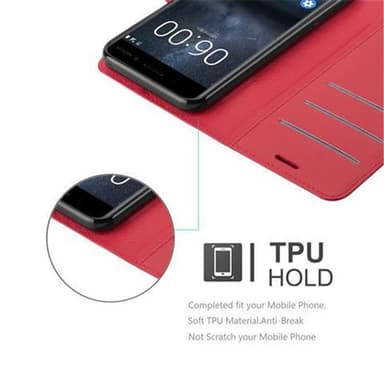 Nokia 6 2017 Deksel Etui Case (rød)