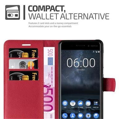 Nokia 6 2017 Deksel Etui Case (rød)