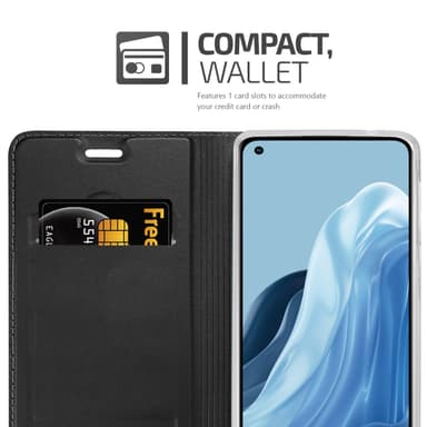 Realme 7 5G lommebokdeksel etui (svart)