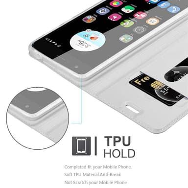 ZTE Blade V8 MINI lommebokdeksel etui (sølv)