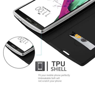 LG G4 / G4 PLUS lommebokdeksel etui (svart)