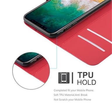 iPhone X / XS Deksel Etui Case (rød)