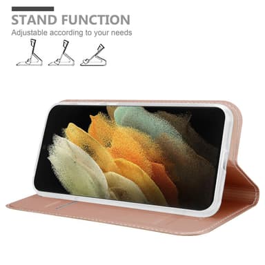 Samsung Galaxy S21 ULTRA lommebokdeksel etui (rosa)