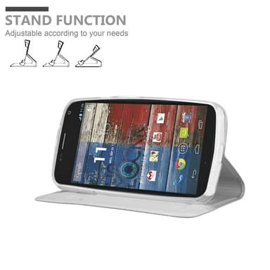 Motorola MOTO G2 lommebokdeksel etui (sølv)
