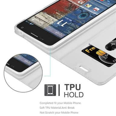Motorola MOTO G2 lommebokdeksel etui (sølv)