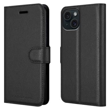 iPhone 15 Deksel Etui Case (Svart)