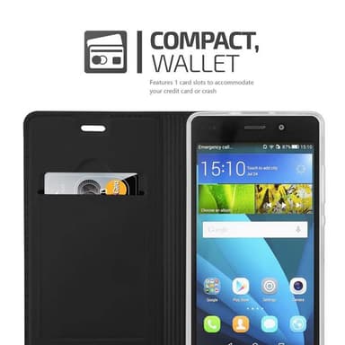 Huawei P8 LITE 2015 lommebokdeksel etui (svart)
