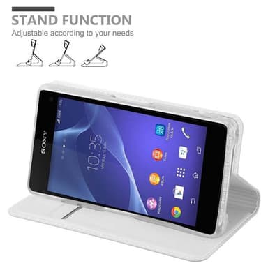 Sony Xperia Z1 COMPACT lommebokdeksel etui (sølv)