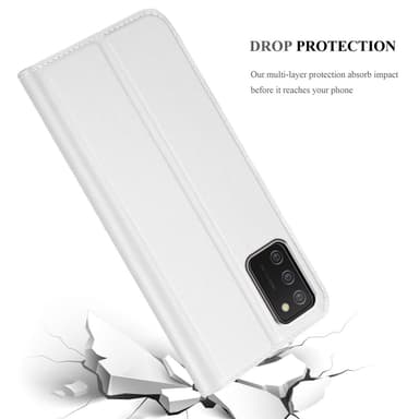 Samsung Galaxy A02s lommebokdeksel etui (sølv)