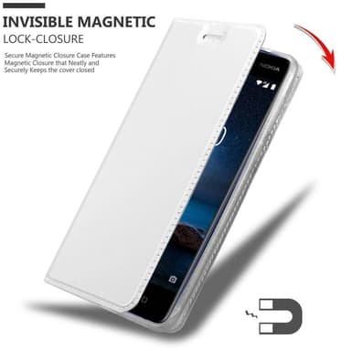 Nokia 8 2017 lommebokdeksel etui (sølv)