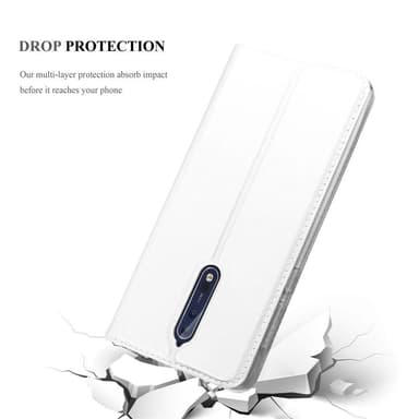 Nokia 8 2017 lommebokdeksel etui (sølv)