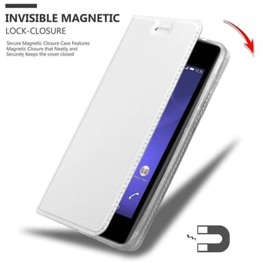 Sony Xperia E3 lommebokdeksel etui (sølv)