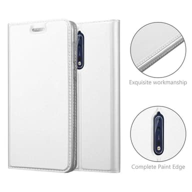 Nokia 8 2017 lommebokdeksel etui (sølv)