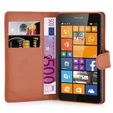 Nokia Lumia 535 Deksel Etui Case (brun)
