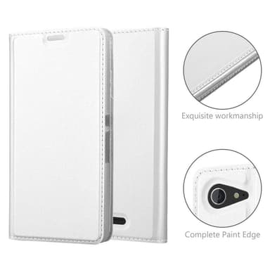 Sony Xperia E3 lommebokdeksel etui (sølv)