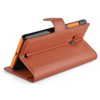 Nokia Lumia 535 Deksel Etui Case (brun)