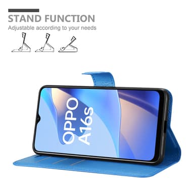 Oppo A16s / A54s Deksel Etui Case (blå)