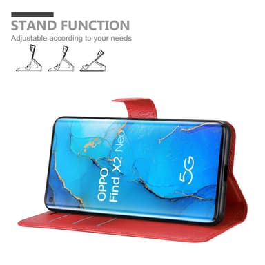 Oppo FIND X2 NEO Deksel Etui Case (rød)