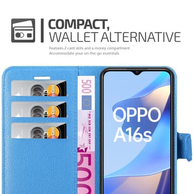Oppo A16s / A54s Deksel Etui Case (blå)