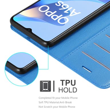 Oppo A16s / A54s Deksel Etui Case (blå)