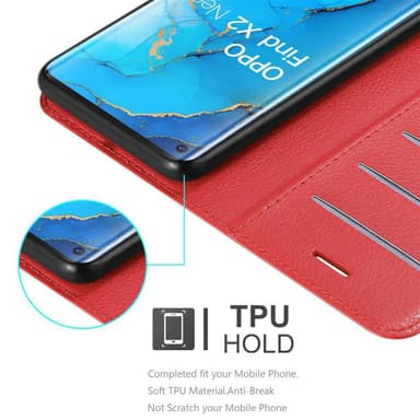 Oppo FIND X2 NEO Deksel Etui Case (rød)