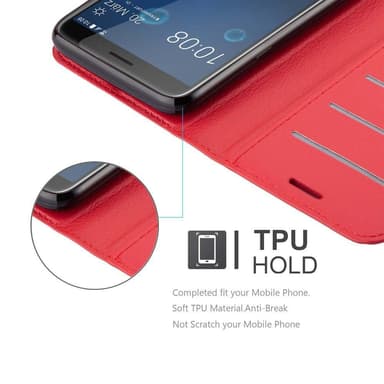 HTC Desire 12 Deksel Etui Case (rød)