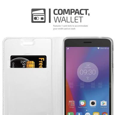 Lenovo K6 / K6 POWER lommebokdeksel etui (sølv)