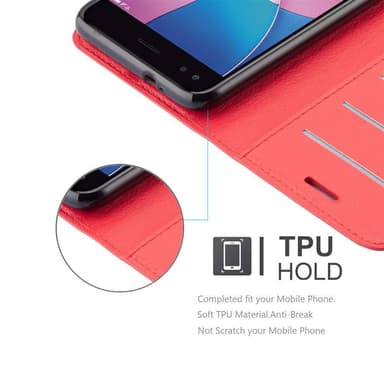 Huawei Enjoy 7 Deksel Etui Case (rød)