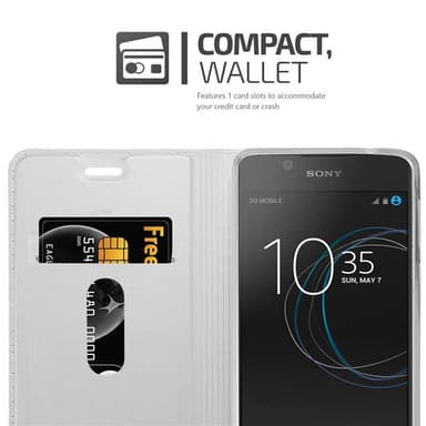 Sony Xperia L1 lommebokdeksel etui (sølv)