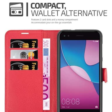 Huawei Enjoy 7 Deksel Etui Case (rød)