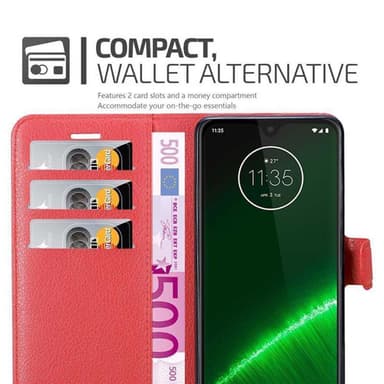 Motorola MOTO G7 / G7 PLUS Deksel Etui Case (rød)