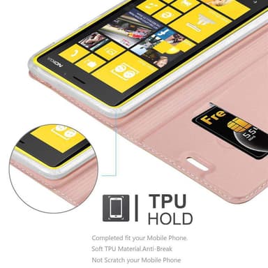 Nokia Lumia 920 lommebokdeksel etui (rosa)