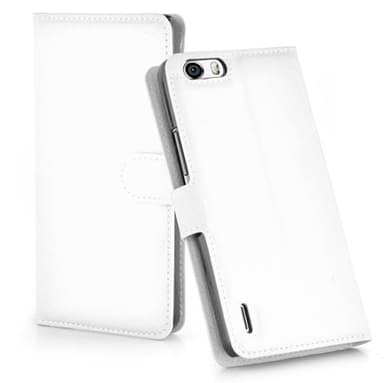 Honor 6 PLUS Deksel Etui Case (hvit)