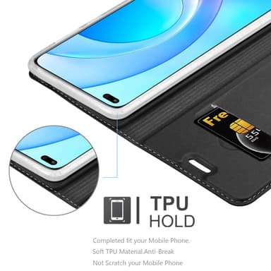 Honor 50 LITE lommebokdeksel etui (svart)