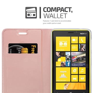 Nokia Lumia 920 lommebokdeksel etui (rosa)