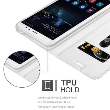 Huawei MATE S lommebokdeksel etui (sølv)
