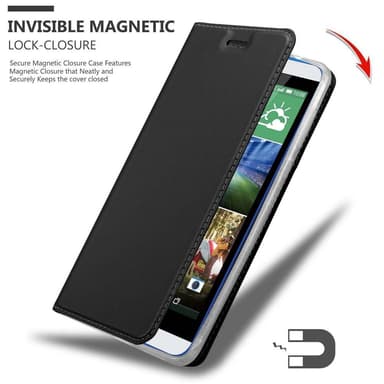 HTC Desire 820 lommebokdeksel etui (svart)