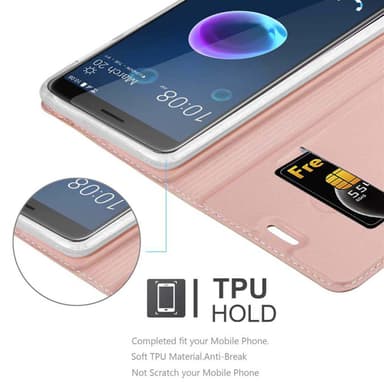 HTC Desire 12 lommebokdeksel etui (rosa)