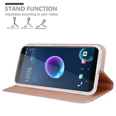 HTC Desire 12 lommebokdeksel etui (rosa)