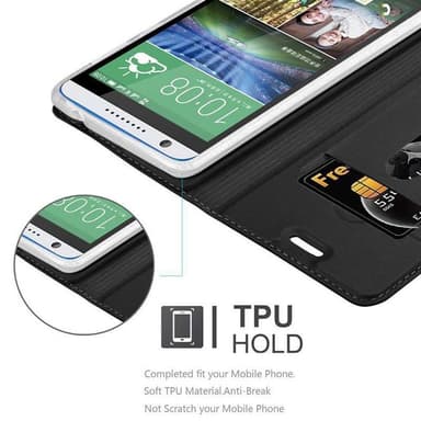 HTC Desire 820 lommebokdeksel etui (svart)