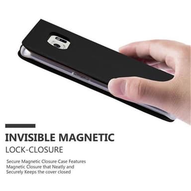Samsung Galaxy S6 EDGE lommebokdeksel etui (svart)