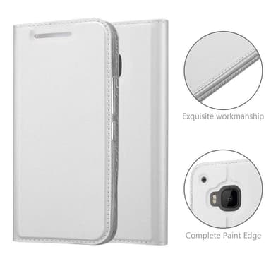 HTC ONE M9 lommebokdeksel etui (sølv)